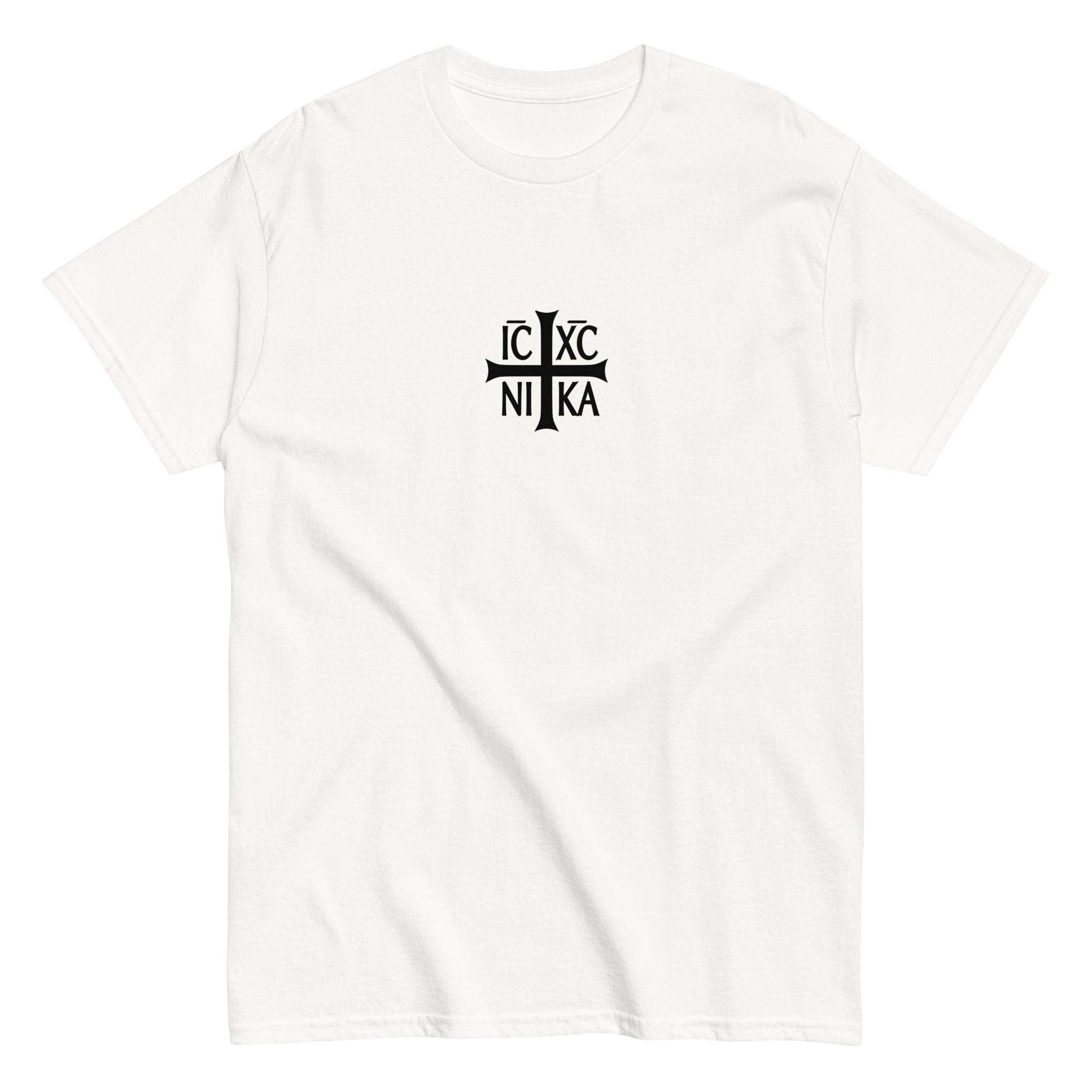 Jesus Christ Conquers Christogram Tee-Shirt - White Color - Front