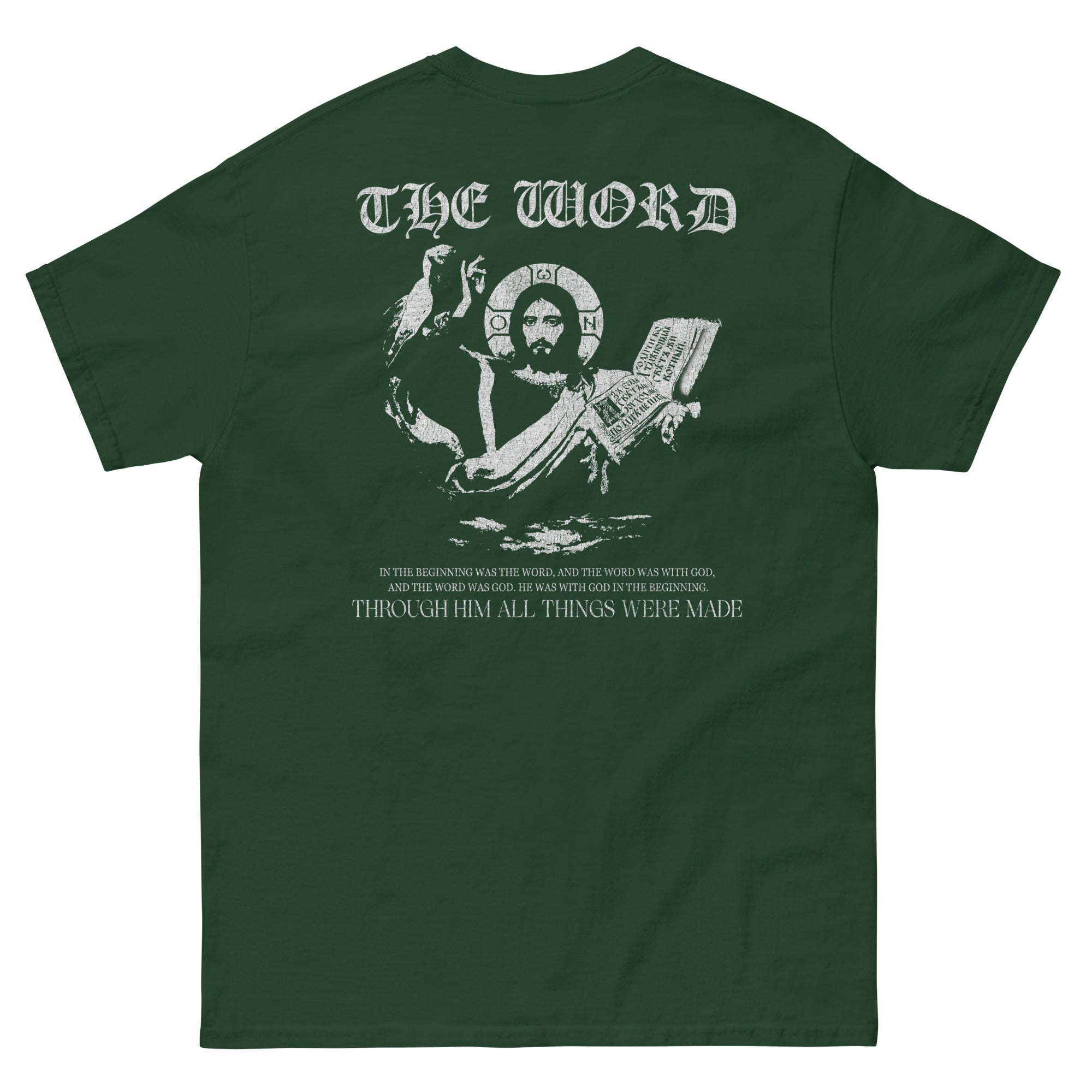 The Word Jesus Christ green T-Shirt
